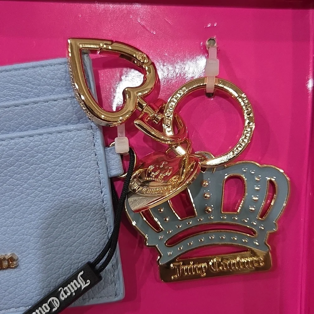 💙▪️Juicy Couture ▪️UK EXCLUSIVE Blue Card Holder and Star Keychain Set